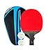 9 stelle racchetta da ping-pong, formazione professionale bingpang racchetta, 1 set, 2 stelle, 3 palle da tennis da tavolo, dotato di borsa di archiviazione portatile, manico lungo / corto manico