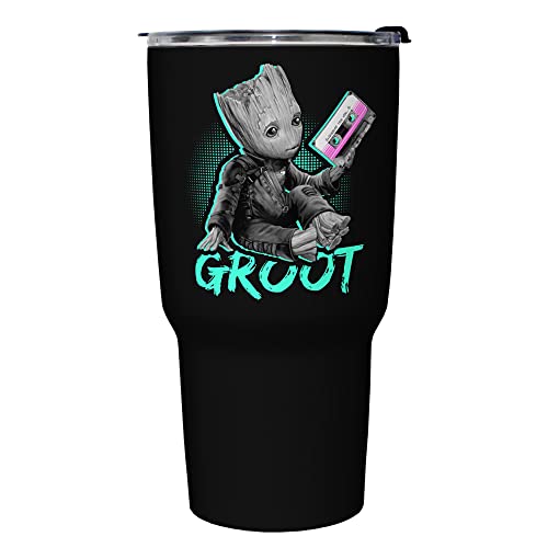 Marvel Neon Baby Groot 27 oz Stainless Steel Insulated Travel Mug, 27 Ounce, Multicolored - image 3