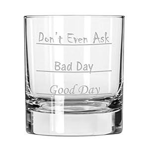 Funny Scotch Whiskey Glass, Unique Old-Fashioned Liquor Glass Cup with Text for Adult Men and Women