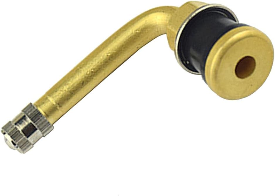 Valve Stem Bent 90 Degree Angled - Brass Stem, Snap-in Rubber Base - Tubeless Tire Rim - Motorcycle Scooter ATV|Motors |Parts & Accessories|Car & Truck Parts|Wheels Tires & Parts|Valve Stems