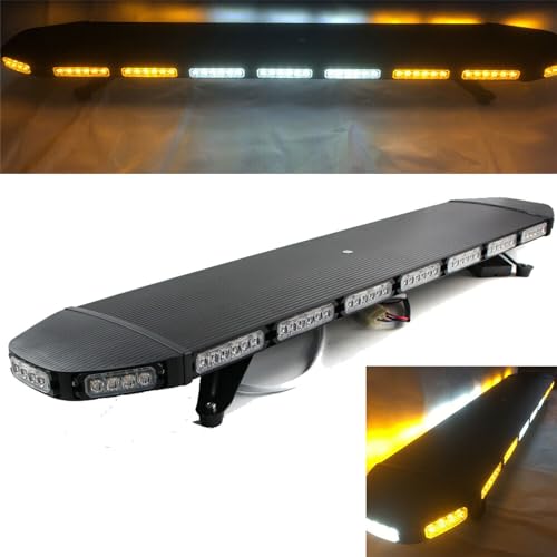 TBVECHI Light Bar, 48\" 108LED Rooftop Strobe Emergency Traffic Security Lightbar, Safety Warning Flash Truck Roof Lamps for 12-24V Construction Vehicles Trucks Postal Mail Carrier, High Visibility