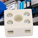 EIMSOAH 5pcs Keramikanschlussblöcke keramiska kopplingsplintar i högfrekventa 2 Position 5 Lochkabelklemmenblockisolierung für Hohe Temperaturporzellankeramikanschlüsse Morsettiere circuito a terra