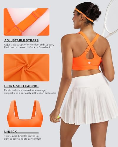 Image of RUNNING GIRL Adjustable Straps High Impact Sports Bra for Women,High Support Workout Sports Bras with Sewn in Pads