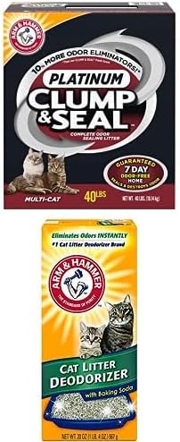 Bundle of ARM & HAMMER Clump & Seal Platinum Clumping Cat Litter, Multi-Cat, 27.5lb + ARM & Hammer Cat Litter Deodorizer 30 oz image 2
