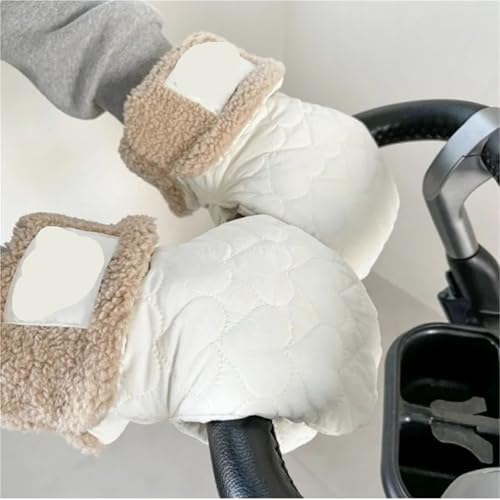 Winter Fleece Lined Stroller Gloves Waterproof Windproof Thicken Hand Muff Pram Accessory - 1