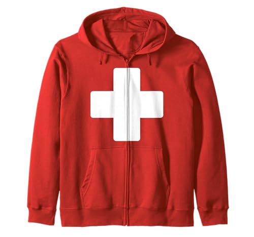 Switzerland Swiss Swiza Schwyzer Grüezi Cross Zip Hoodie