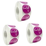 3 rollos gratis gratis pegatinas de regalo autoadhesivas etiquetas de sorteo redondo decorativo para niños adultos