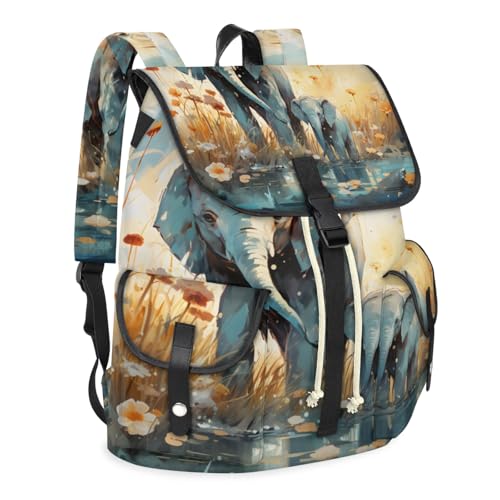 Laptop Backpacks Elephants Theme Travel Backpack for Women Work Backpack Computer Bag for Business Travel Fits 15 Inch Laptop2