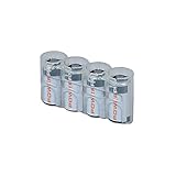 Storacell by Powerpax SlimLine CR123 Battery Caddy, Clear, Holds 4 Batteries