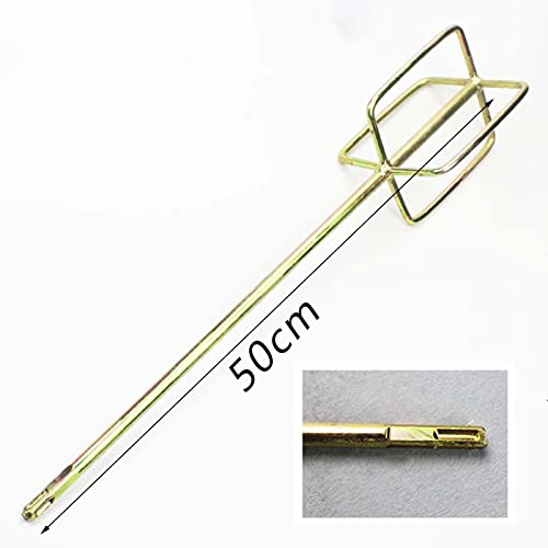 Cement Mixer Paint Mixing Rod Drill Attachment Sturdy Long Tools Stirring Mixing Paddle for Grout Crafting Paint Concrete Liquids Mud Mixing, Square Handle C - Thumbnail 6