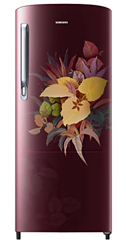 Image of Samsung 183 L, 3 Star, Digital Inverter, Direct-Cool Single Door Refrigerator (RR20C1723VF /HL, Red, Tropical Purple)