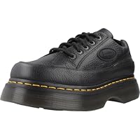 Dr. Martens Women's Buzz 5-Eye Shoe, Black Milled Nappa Leather, UK 9/US 11