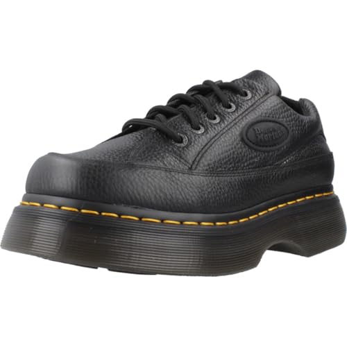 Dr. Martens Women's Buzz 5-Eye Shoe, Black Milled Nappa Leather, UK 9/US 11