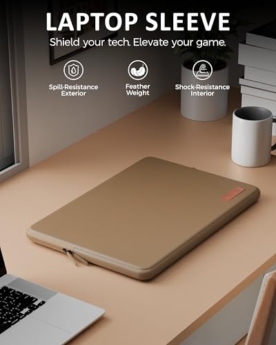 Image of FEDUS MONARC Designer Premium Vegan Leather Laptop Sleeve Bag Case 15.6 inch, Shockproof Office Laptop Cover Pouch Accessories Carrying Bag for MacBook, HP, Dell, Lenovo, Asus for Men & Women