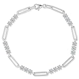 TIMEFASHION 3mm Moissanite Tennis Bracelet, 1.8cttw D Color VVS1 925 Sterling Silver Bracelet fit 7
