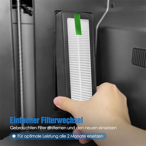 Luftfilterkartusche für Bambu Lab P2S / P2SC Drucker, 2er-Pack verbesserte H13 HEPA- und Aktivkohlefiltration mit Reinigungsbürste, einfacher Austausch – 3D-Drucker-Zubehör