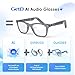 GetD AI Glasses for Men & Women, Smart Glass Powered by ChatGPT, AI Real-time Translation with 145 Languages, 11H Music Play, Bluetooth Glasses with Anti-Blue Light Lens for Daily Use, Travel