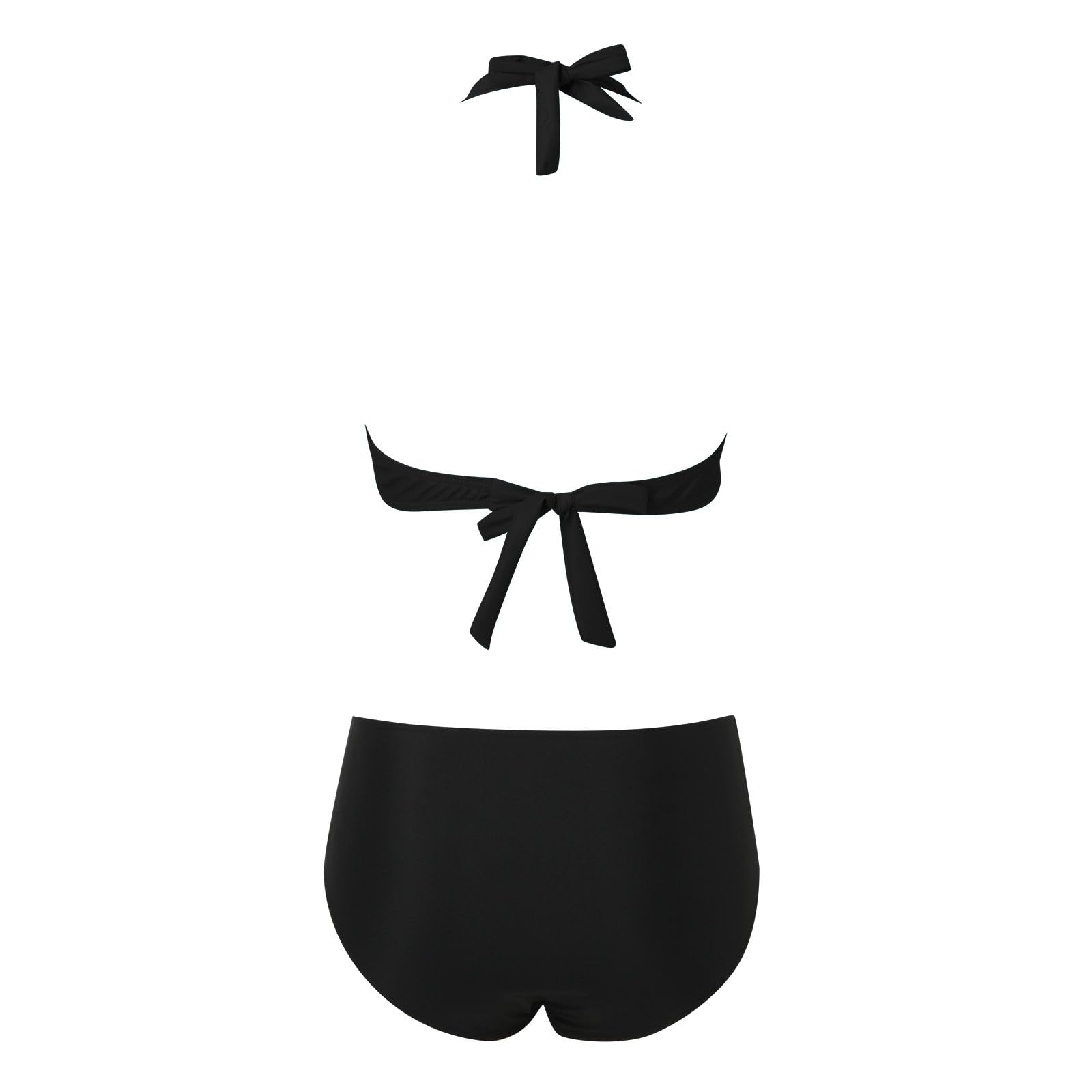 Conjuntos De Bikini for Mujer Conjunto Traje Baño Estampado con Parte Inferior, Negro, S