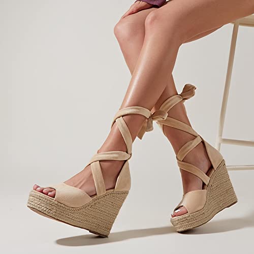 Sandales romaines compensées légères chaussures femmes grande largeur 37 - 2