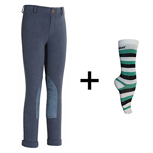 TuffRider Children's Starter Lowrise Pull-On Jods with Free Boot Socks | Children UltraGripp