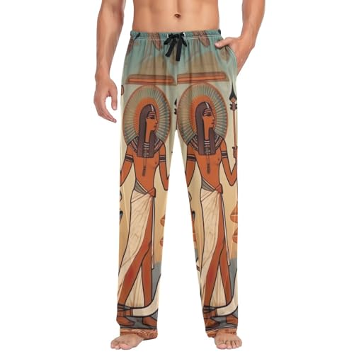 Egyptian Gods Men's Pajama Pants​ Soft Sleep & Lounge Pants Elastic Waist with Pockets3