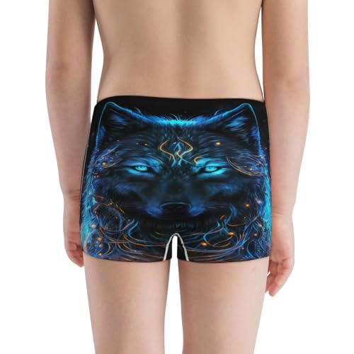 Boys' Cotton Boxer Brief Soft Underwear-Cool Blue Light Wolf3