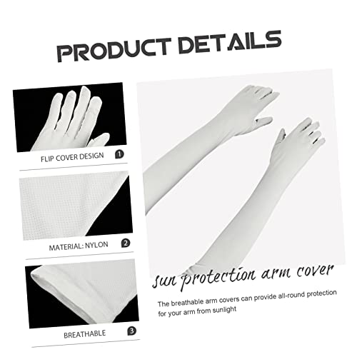 INOOMP 1 Par Mangas De Seda De Gelo Mangas De Proteção Solar Para Mulheres Porta-Mangas Para Mulhere