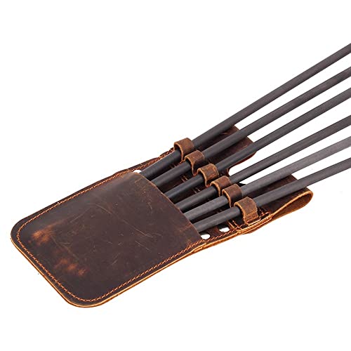 Borsa per Freccia Portatile in Pelle PU, Faretra per Frecce Contenere 6 Frecce, Porta Acro Portatili per Accessori da Caccia