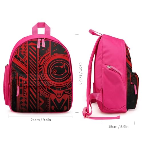 Black And Red Backpack for Men Women, Durable Small Bookbag Lightweight Daypack for Travel, Hiking, Pink-style2