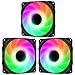 upHere PWM 4PIN Ventole LED Arcobaleno a Specchio da 120mm Ventola di Raffreddamento Silenziosa per PC Computer Gaming,UA01CF4-3
