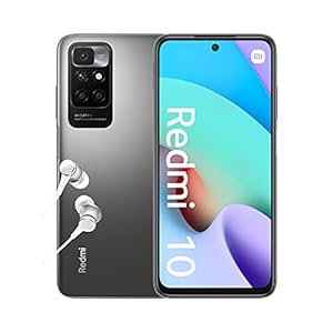 Xiaomi Redmi 10 – Smartphone 4+64GB, 6,5” FHD+ 90Hz DotDisplay, MediaTek Helio G88, 50MP AI quad Camera, 5000mAh, Gris Carbone ( Version française + 2 ans garantie)