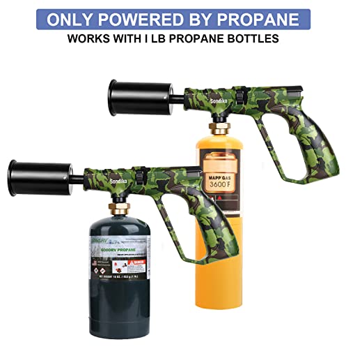 Sondiko Powerful Cooking Propane Torch - Flame Thrower Fire Gun Grill Gun, Charcoal Lighter Campfire Starter(Propane Tank Not Included) #TOP1