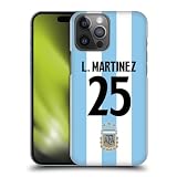 Head Case Designs Officially Licensed Argentina National Football Team Lisandro Martínez 2024/25 Player Home Kit 1st Group Hard Back Case Compatible with Apple iPhone 14 Pro Max