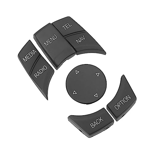 Cubierta de botón de control multimedia para coche compatible con E81 E84 E70 E71 negro 4