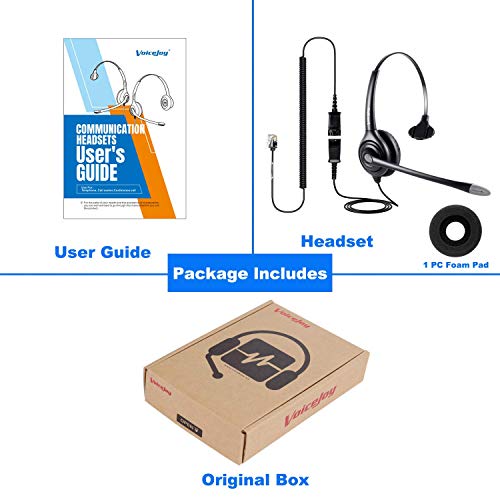 Voicejoy Monaural Headset With Microphone And Quick Disconnect, Rj9 Plug Only For Cisco Ip Phones 794X 796X 797X 69Xx Series And 8811,8841,8851,8861,8941,8945,8961,9951,9971 Etc #TOP5