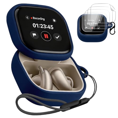For Anker Soundcore Liberty 5 Pro Max �p �P�[�X �J�o�[ +4���t�B���� �yNOUKAJU�z ���C�����X �C���[�z�� �V���R�� �ی�P�[�X �i�J���r�i�t��+�X�g���b�v�t���j �����h�~ �L�Y�h�~ �ϏՌ� �����[�d�\ �h