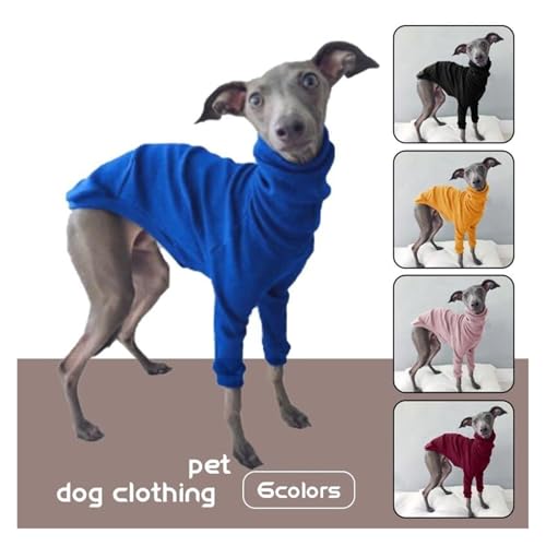 Manteau pour chien Greyhound veste col roulé extensible bleu - 7