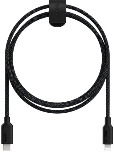 mophie Charge Stream USB-C to Lightning 2m/6ft Silicone Cable - Enduraflex Reinforced, 30W Fast Charging, Ultra-Durable & Flexible Design