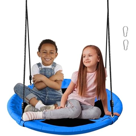 Saucer Swing for Kids -40 Inch Tree Outdoor Swing-Round Swing with 660 lb Weight Capacity，900D Oxford Waterproof Fabric and Hooks-Tree Swing (AB010006-1) Cover