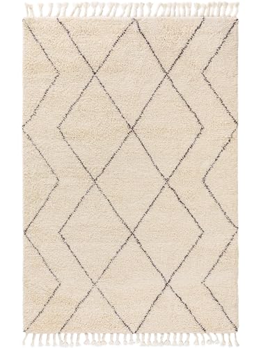 benuta Finest Handgeknüpfter Wollteppich Beppo - 100% Wolle handgeknüpft...