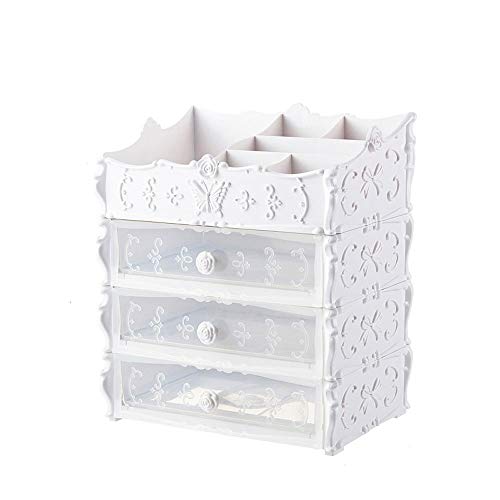 Preisvergleich Produktbild Aufbewahrungsbox Für Badezimmerkosmetik Geschnitzte Cosmetic Box Mehrschichtige kosmetisches Aufbewahrungsbehälter aus Kunststoff Rackschublade Art Aufbewahrungsbehälter BewahreSie Kosmetika Ordentlic