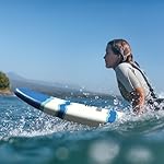 6’ FUNBOARD Surfboard Softboard Foam - Include (3) Fins 6’ Foot Leash and (2) Wood Stringers - Kids and Adults Beginner Intermediate - Image 2