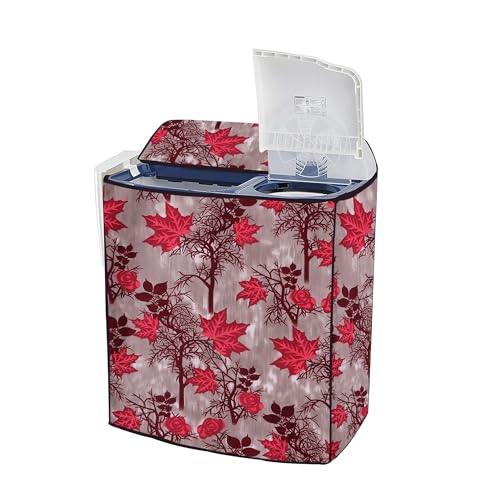 Image of Covernest Semi Automatic Washing Machine Cover, Dustproof, Compatible with 6 Kg-7.5 Kg Washing Machines (WMC-RED JHAD SEMI)