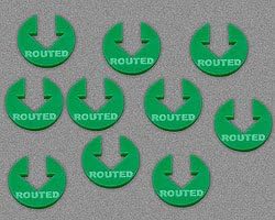 LITKO Routed Tokens | Compatible with Bolt Action | Green | 10 Pack | Ten 25mm arrow acrylic tokens | Upgrade your cardboard | Flames of War, Axis & Allies, WH40K & Napoleonic