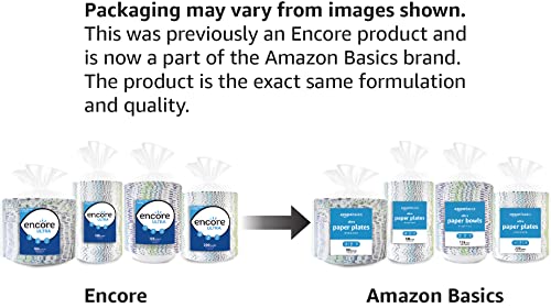 Amazon Basics Ultra Paper Plates, 10 Inch, Disposable, 100 Count