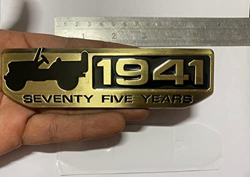 Image of Emblems for Car & Bike Metal Lo.go and Grill Me.tal Lo.go, Auto Accessories for Car Emblem 3D Badge Auto Racing Sport Sticker Grand Tourer Decal. (1941 Golden Black Sticker)