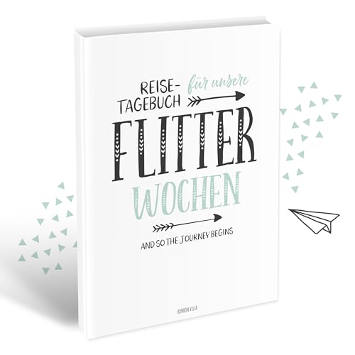 Reisetagebuch für die Flitterwochen, 108 Seiten, Hochzeitsgeschenk für Braut und Bräutigam, günstig, Reise, Tagebuch
