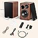 Saiyin Bluetooth Bookshelf Speakers for Record Player, Powered Studio Monitor Speaker with 5.2 Inch Woofer, Horn Tweeter and Optical RCA Inputs, Subwoofer Line Out for Turnable.