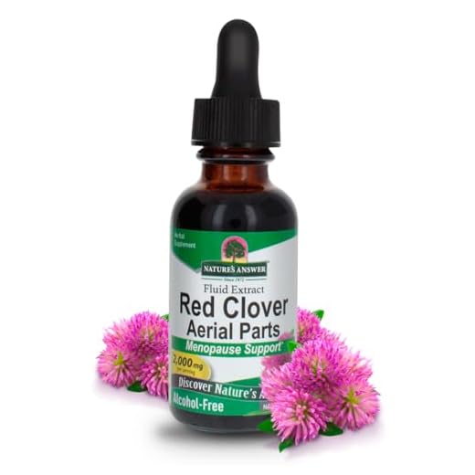 Nature's Answer Alcohol-Free Red Clover Extract Supplement, 1-Fluid Ounce | Natural Mood Support | Hormone Balance for Women | Menopausal Support
