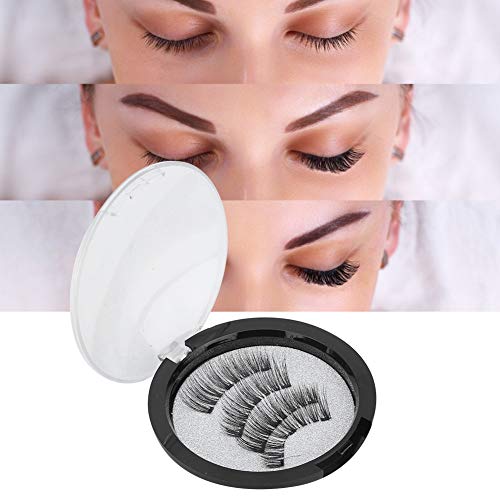 Reutilizável moda cílios postiços magnéticos livres de cola, luz olho cheio volume visual natural su